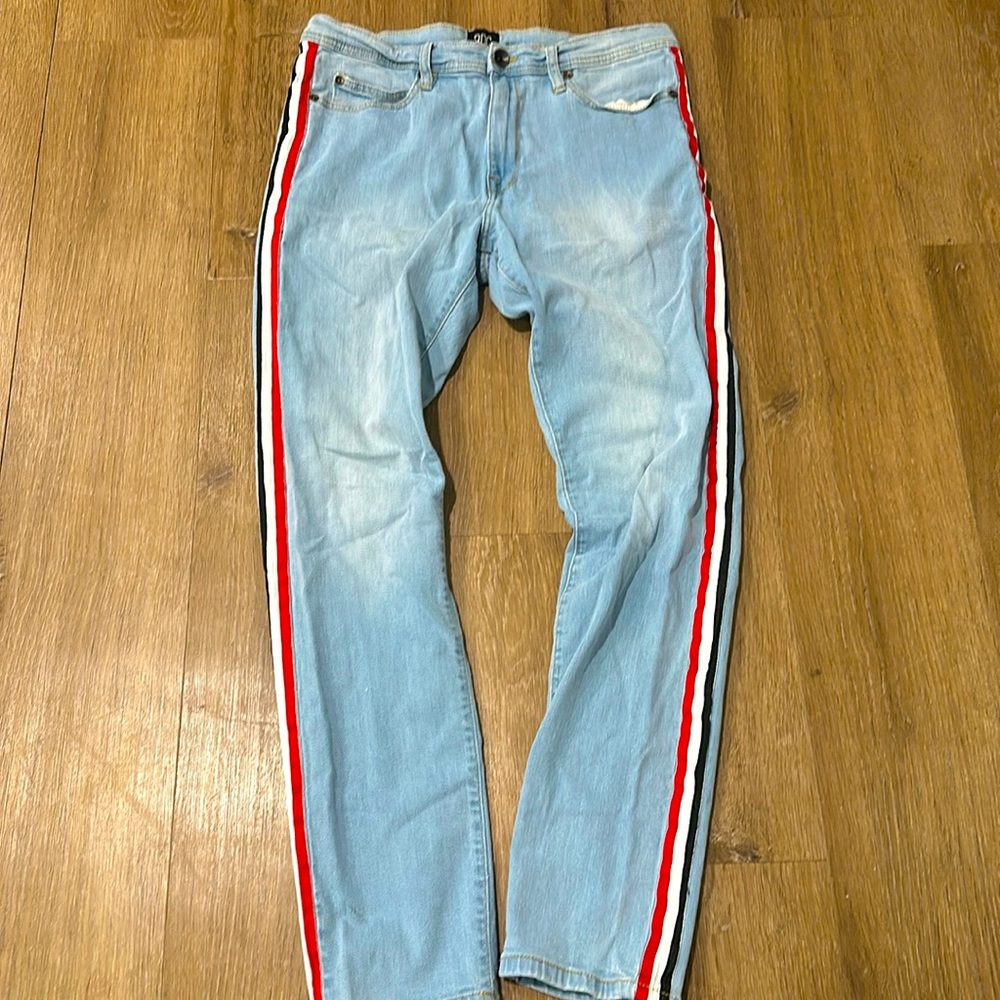BDG (Urban Outfitters) Stretch Skinny Track Stripe Denim Size 34